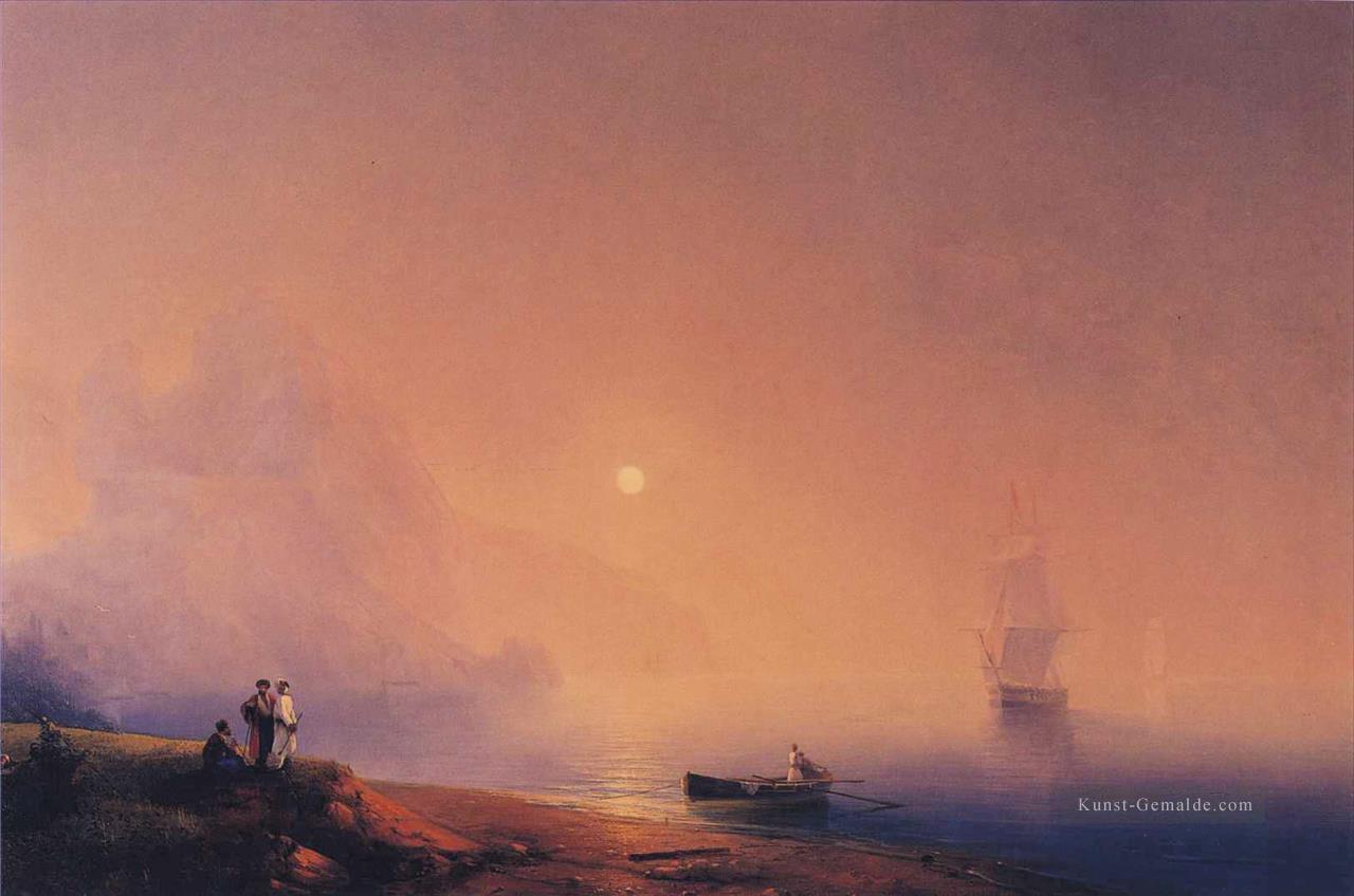 Krimtataren auf dem Meer Ufer 1850 Verspielt Ivan Aiwasowski russisch Ölgemälde